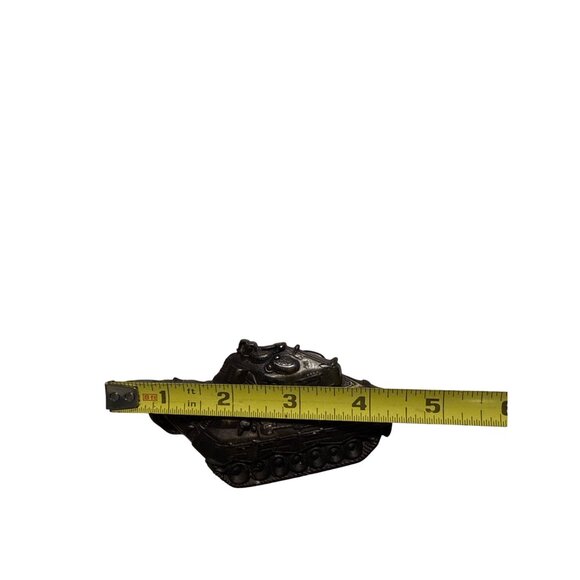 Vintage Military Kampfpanzer Leopard 1 MBT WWII Germany Tank Brass Belt Buckle - Picture 3 of 4